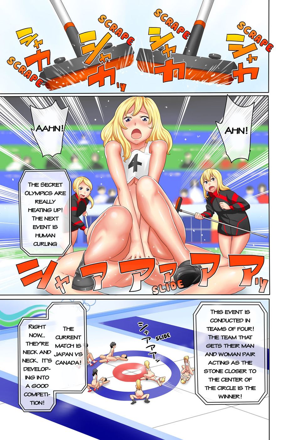 Hentai Manga Comic-Secret Olympics! -Pairs of Completely Naked Men and Women Play Winter Sports-Read-12